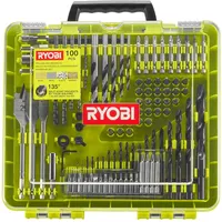 RYOBI RAKDD100 Bohr- und Antriebsset (100-teilig), Kunststoff, Holz, Sechskant
