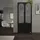 ML-Design Vitrinenschrank 80 x 185 x 40 cm Schwarz