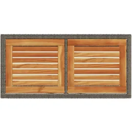 vidaXL 3-tlg. Bistro-Set mit Kissen Grau Poly Rattan