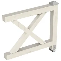SKANHOLZ Brüstungsgeländer Andreaskreuz 108 x 84 cm Weiß