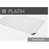 SPESSARTTRAUM Daunendecke Platin extra leicht Sommerdecke (Größe: 200x200 cm