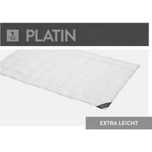 SPESSARTTRAUM Daunendecke Platin extra leicht Sommerdecke (Größe: 200x200 cm