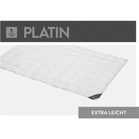 SPESSARTTRAUM Daunendecke Platin extra leicht Sommerdecke (Größe: 200x200 cm