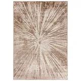 mazovia Abstraktes Vintage Designer Teppich - Kurzflor - Weich Teppich für Wohnzimmer, Esszimmer - ÖKO-TEX Wohnzimmerteppich - Teppiche Beige 240 x 330 cm