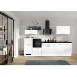 Impuls Küchen Küchenzeile IBZ 320 cm Weiß Hochglanz