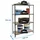 Proregal Schwerlastregal Mid Muli HxBxT 150 x 100 x 40 cm 4 Fachböden Fachlast 150 kg Anthrazit