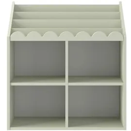 OEM Kinderbücherregal Book Nook 71 x 76 x 33 cm MDF grün