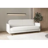e-meubles Sofa mit Schlaffunktion und Bettkasten, Polstersofa, Sofagarnitur Wohnlandschaft mit Bettfunktion, Couch für Wohnzimmer - Schlafsofa pouch Weiß