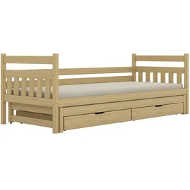 OEM Kinderbett David 90 x 190 cm Kiefer massiv braun