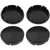 4 Nabenkappen Ø 56,0 mm - 52,0 mm / gewölbt umrandet schwarz