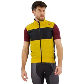 Castelli Unlimited Puffy VEST Sports vest Men's Goldenrod/dunkelgrau M