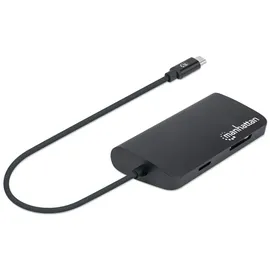 Manhattan USB-C Dock/Hub with Card Reader, Ports), (x5):