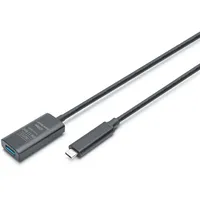 Digitus Aktives USB 3.2 Gen2 10G Verlängerungskabel, USB-C - USB-A, 5m