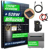 Campergold 1760W Komplettset Photovoltaikanlage All-In-One 8m2 inkl. 3,2 kWh Anker SOLIX Solarbank E1600 PRO mit Smarter Zähler und Ziegeldach