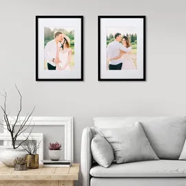 luxuskollektion Bilderrahmen A3 Holzrahmen Acrylglas Passepartout Fotos