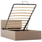 vidaXL Stauraumbett 100 x 200 cm Cappuccino-Braun