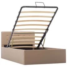 vidaXL Stauraumbett 100 x 200 cm Cappuccino-Braun