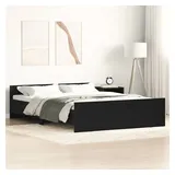 vidaXL Bettgestell 120 x 200 cm Schwarz