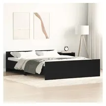 vidaXL Bettgestell 120 x 200 cm Schwarz