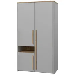 Kleiderschrank   Surfinio , grau , Maße (cm): B: 108,3 H: 194,2 T: 58,7