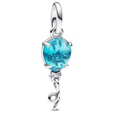 Pandora Moments Blauer Murano-Glas Ballon Charm-Anhänger aus Sterling Silber, Kompatibel Moments Armbändern, 792792C01
