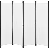 [en.casa] Raumteiler Huesca 4-teilig 200x171 cm Weiß