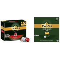 Jacobs Kaffeekapseln Lungo Classico (nur für kurze Zeit) Megapack XXL & Kaffeekapseln Krönung Crema, 200 Nespresso kompatible Kapseln, 10er Pack, 10 x 20 Getränke, 1040 g