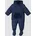 Unisex Wattierter Overall mit Kapuze blau 80