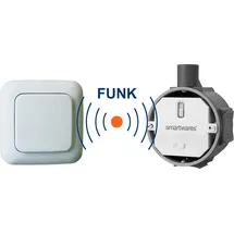 smartwares Funk Schalter Set = Funk-Einbauschalter + Funk-Wandschalter Fernbedienung - Braun