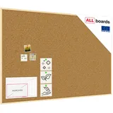 ALLboards Pinnwand mit Holz Rahmen 180x120cm Korktafel Korkwand Pinnwand Kork