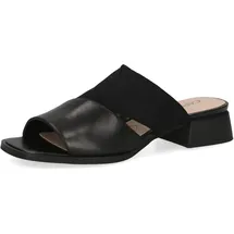 CAPRICE Pantoletten Blockabsatz und Fußbett, Schwarz 37 EU