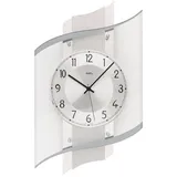 AMS Funkwanduhr Wanduhr 5516, Funk, Holzgehäuse mit Aluminium-Veredelung, Mineralglas