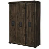 MASSIVMOEBEL24.DE Kleiderschrank Mango 140 x 200 x 65 cm Grau