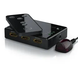 Primewire 3-Port UHD HDMI Umschalter inkl. Fernbedienung 3x HDMI Eingänge / 3D / CEC / ARC