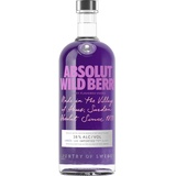 Absolut Vodka Wild Berri, Wodka mit fruchtig-intensivem Wildberry-Geschmack und ohne zusätzlichen Zucker, für Cocktails und Longdrinks, 38 Prozent Volumen, 1 x 1L