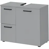 BASIC by Balculina Waschbeckenunterschrank Vanice, Badezimmerschrank B/H/T 70x60x35cm (1-St) Breite 70cm, Softclose, FSC-Mix 70%,Made in Europa grau