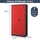Jan Nowak Mehrzweckschrank 185 x 90 x 45 cm Anthrazit-Rot