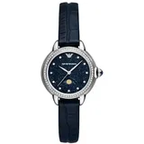 Emporio Armani Damen Analog Quarz Uhr mit Leder Armband AR11629