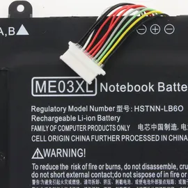 AccuCell Akku passend für HP Stream 11-D010NR, Li-Polymer, 11,4V, 3250mAh, 37Wh, built-in, ohne Werkzeug