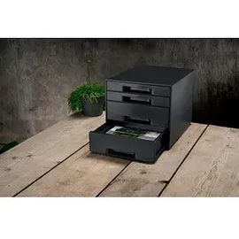 Leitz Schubladenbox CUBE 28,7 x 7,1 x 36,3 cm 4-tlg. schwarz