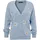 Aniston CASUAL Strickjacke in Blau-Weiß-Gelb 36