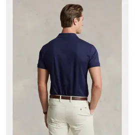 Ralph Lauren Polo Ralph Lauren für Herren. 710713130006 Maßgeschneidertes Slim Fit Poloshirt aus weicher navyfarbener Baumwolle (L), Lässig, Kurzarm, Mar