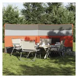 vidaXL Camping-Windschutz Grau und Orange 340x130 cm Wasserdicht