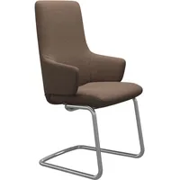 Stressless Polsterstuhl "Laurel" 58x105x60 cm ROHLEDER Stoff Q2 FARON, Stahl, braun (dark beige q2 faron, chrom matt) Polsterstühle (99854233-0)