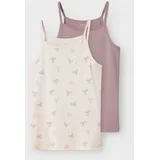 NAME IT Mädchen Nkfstrap Top 2P Barely Pink Bow Noos, Barely Pink, Numeric 146 EU - numeric_146