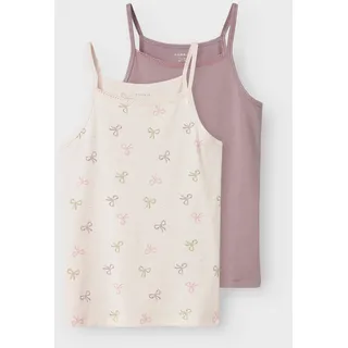 NAME IT Mädchen Nkfstrap Top 2P Barely Pink Bow Noos, Barely Pink, Numeric 146 EU - numeric_146