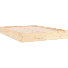 vidaXL Massivholzbett 200 x 200 cm Braun
