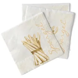 Sovie HORECA Serviette Spargel in Creme  aus Tissue 40 x 40 cm, 100 Stück