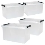 BRB-Lagertechnik Transparente Ordnerbox 600 x 400 x 340 mm 4-tlg. Transparent