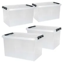 BRB-Lagertechnik Transparente Ordnerbox 600 x 400 x 340 mm 4-tlg. Transparent